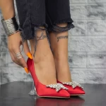Dünne Fersenschuhe 2y15 rot Mei