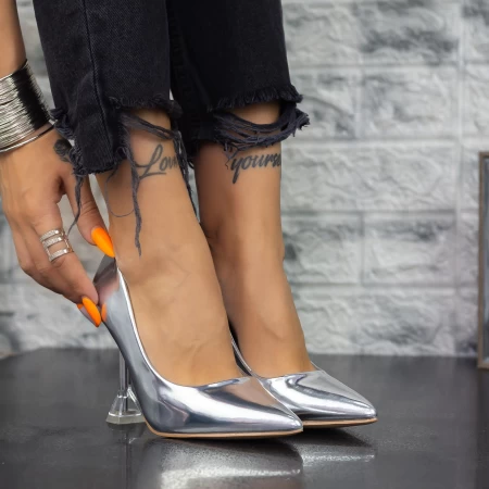 Dünne Fersenschuhe 2y16 Silber Mei
