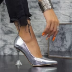 Dünne Fersenschuhe 2y16 Silber Mei