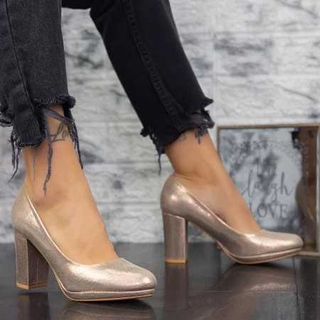 Dicke High Heels 2yxd33 Champagner | Mei