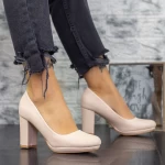 Beige -dicke dicke Heels Schuhe Mei