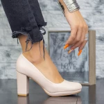 Beige -dicke dicke Heels Schuhe Mei