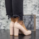 Beige -dicke dicke Heels Schuhe Mei