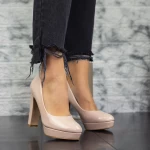 Dicke Absätze und 2T5 beige Plattform Mei