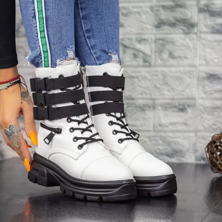 Stiefel 2mx367 Weiß und Schwarz Mei