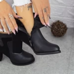 Kurze Stiefel mit einer dicken Absatz 2mx378a schwarz | Mei