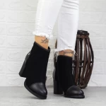 Kurze Stiefel mit einer dicken Absatz 2mx379 Black | Mei