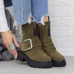 Stiefel auf der 2MX383A Oliven-Schwarz-Plattform Mei