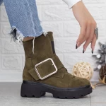 Stiefel auf der 2MX383A Oliven-Schwarz-Plattform Mei