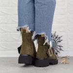 Stiefel auf der 2MX383A Oliven-Schwarz-Plattform Mei