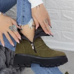 Stiefel auf der 2MX383A Oliven-Schwarz-Plattform Mei