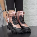 Stiefel auf der 2xj67 Black-Pink-Plattform Mei