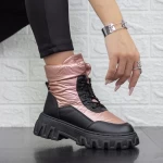 Stiefel auf der 2xj67 Black-Pink-Plattform Mei