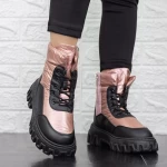 Stiefel auf der 2xj67 Black-Pink-Plattform Mei