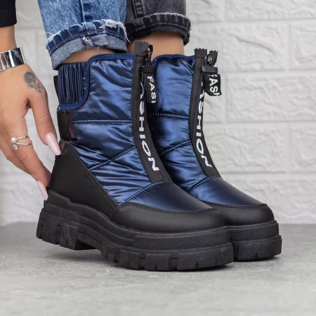 Stiefel auf der 2B7 Black-Dzenoniebieski-Plattform | Mei