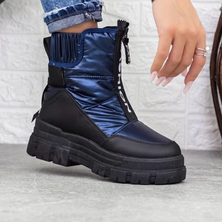 Stiefel auf der 2B7 Black-Dzenoniebieski-Plattform | Mei