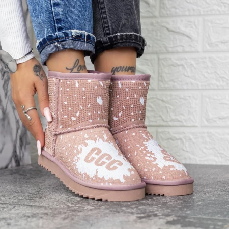 Frauen UG 2G10 Lederstiefel rosa | Mei