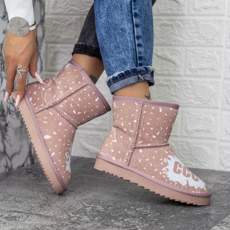 Frauen UG 2G10 Lederstiefel rosa | Mei