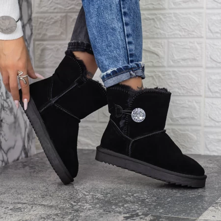 Frauen ug 2G11 Lederstiefel schwarz | Mei