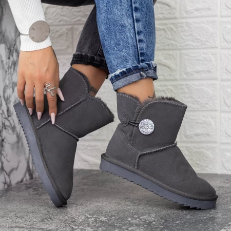 Frauen Lederstiefel ug 2g11 grau Mei