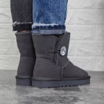 Frauen Lederstiefel ug 2g11 grau Mei