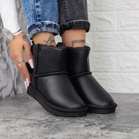 Frauen UG 2N5A Lederstiefel schwarz | Mei