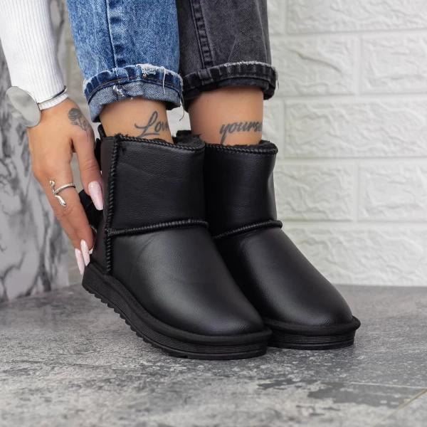 Frauen UG 2N5A Lederstiefel schwarz | Mei