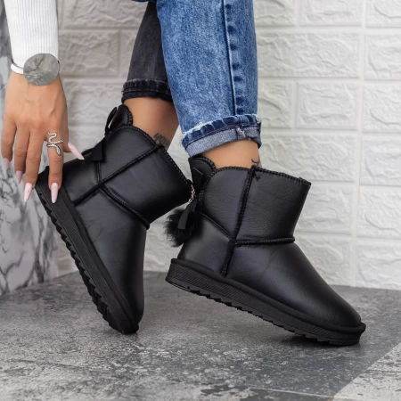 Frauen UG 2N5A Lederstiefel schwarz | Mei