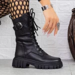 D5641E schwarze Stiefel Gebildet