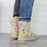 Frauen UG 2N13 Lederstiefel Beige | Mei