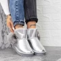 Frauen Lederstiefel UG 2N15 Silber Mei