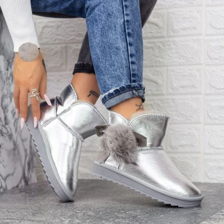Frauen Lederstiefel UG 2N15 Silber Mei