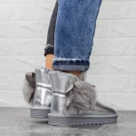 Frauen Lederstiefel UG 2N15 Silber Mei