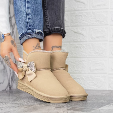 Frauen UG 2N16 Lederstiefel Beige | Mei