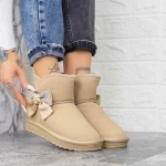 Frauen UG 2N16 Lederstiefel Beige | Mei
