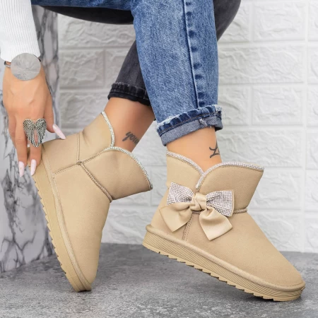 Frauen UG 2N16 Lederstiefel Beige | Mei
