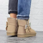 Frauen UG 2N16 Lederstiefel Beige | Mei