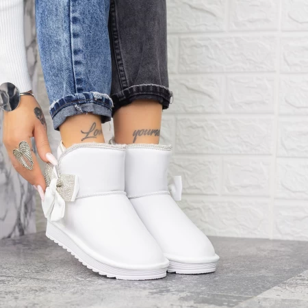 Frauen Leder UG 2N16A Weiße Stiefel Mei