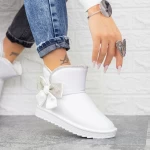 Frauen Leder UG 2N16A Weiße Stiefel Mei