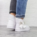 Frauen Leder UG 2N16A Weiße Stiefel Mei