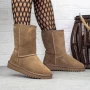 Frauen ug 2G2 Khaki Lederstiefel Mei