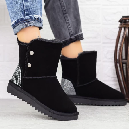 Frauen ug 2G5 Lederstiefel schwarz | Mei