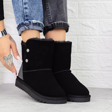 Frauen ug 2G5 Lederstiefel schwarz | Mei