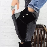 Frauen ug 2G5 Lederstiefel schwarz | Mei
