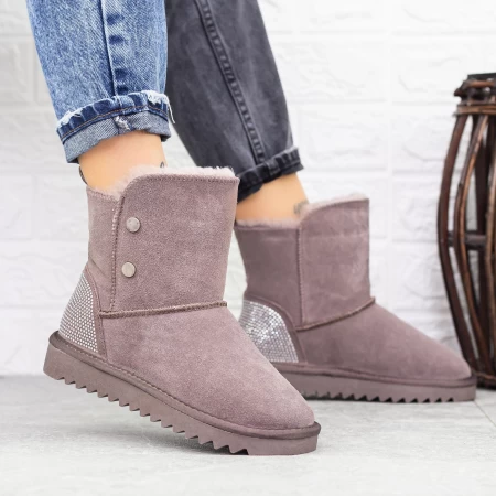 Frauen ug 2G5 Lederstiefel lila | Mei