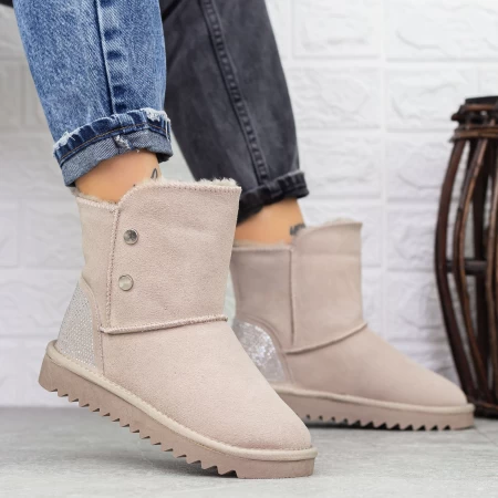 Frauen UG 2G5 Lederstiefel Beige | Mei