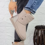 Frauen UG 2G5 Lederstiefel Beige | Mei