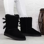Frauen UG 2G6 Lederstiefel schwarz | Mei