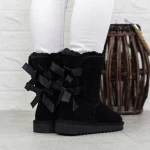 Frauen UG 2G6 Lederstiefel schwarz | Mei