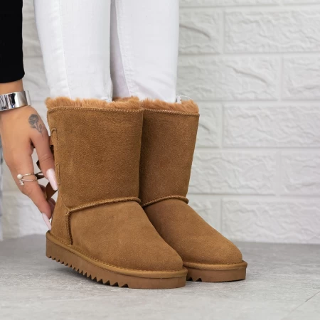 Damenleder Lederstiefel ug 2g6 hellbraun | Mei